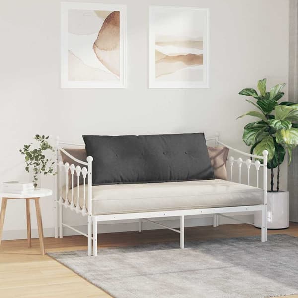 Ryggkudde Mörkgrå 120 x 50 cm Kordread tyg