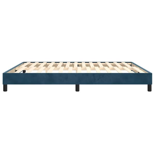 Boxspring-sängram mörkblå 180x200 cm sammet