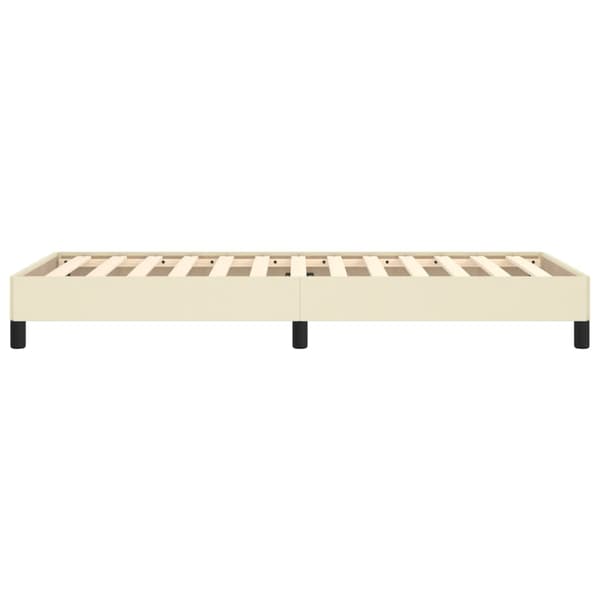Sängram gräddvit 80x200 cm konstläder