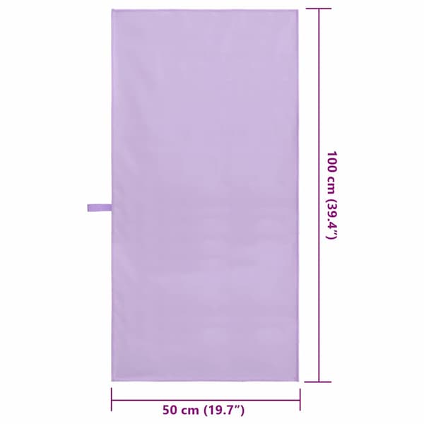 Sporthanddukar 2 pcs Lila 100 x 50 cm Polyester och polyamid