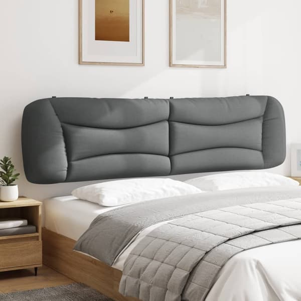 Headboard Cushion "Hvar" Light Grey 200 cm Fabric