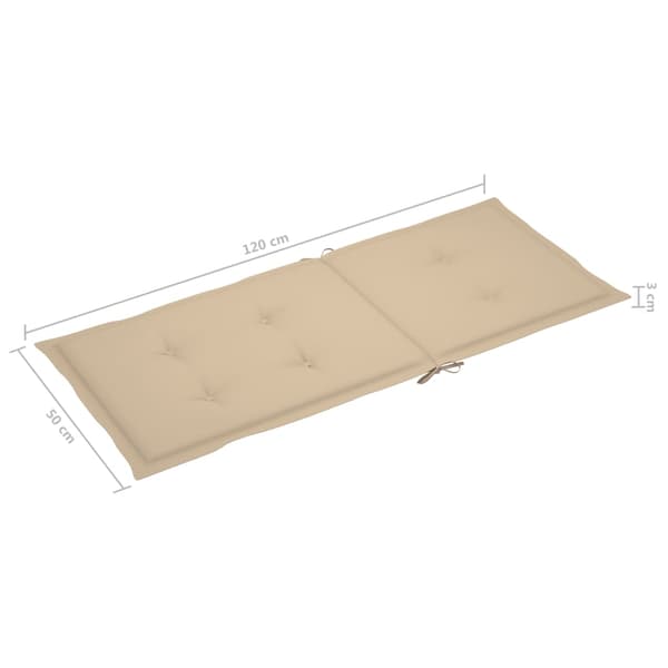 Trädgårdsstolar med beige dynor 4 st massiv teak