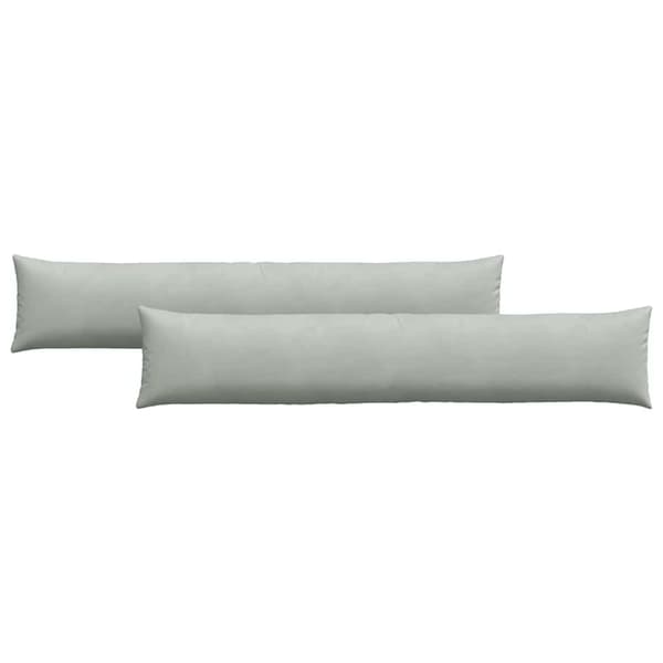 Sofakuddar 2 pcs Ljusgrå 200 x 40 cm Kordread tyg