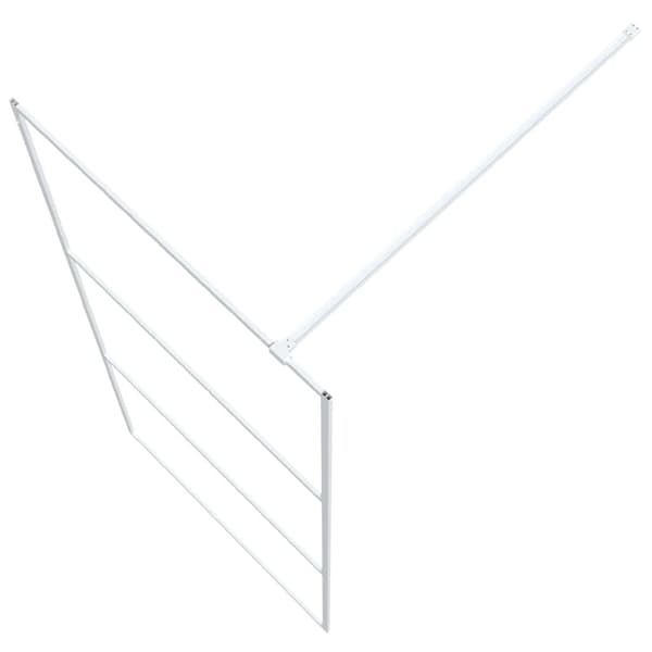 Duschvägg vit 90x195 cm klart ESG-glas
