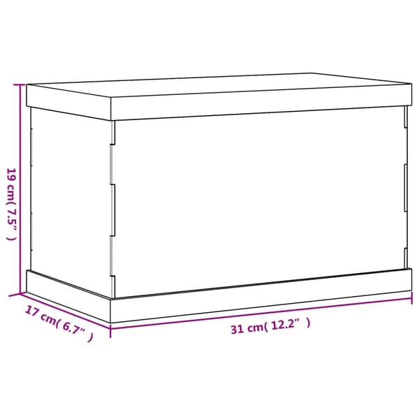 Akryllåda transparent 31x17x19 cm