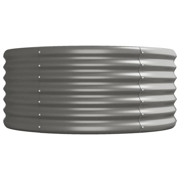 Odlingslåda galvaniserat stål 620x80x36 cm grå