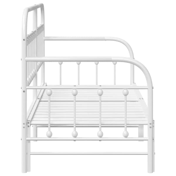 Dagbäddram Vit 80 x 200 cm Pulverlackerat stål