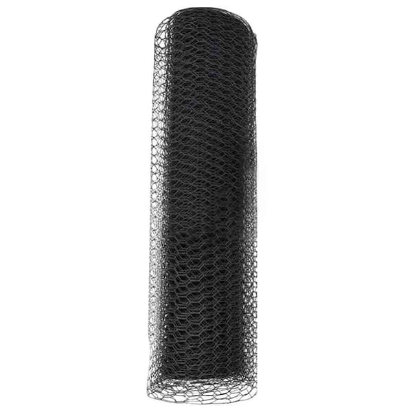 Hexagonstängsel Grå 0,4 x 25 m PVC