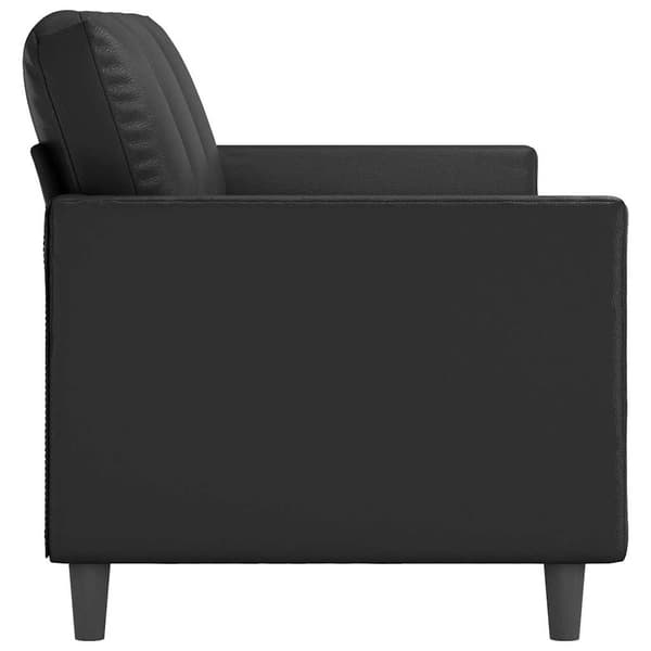 3-sitssoffa svart 180 cm konstläder