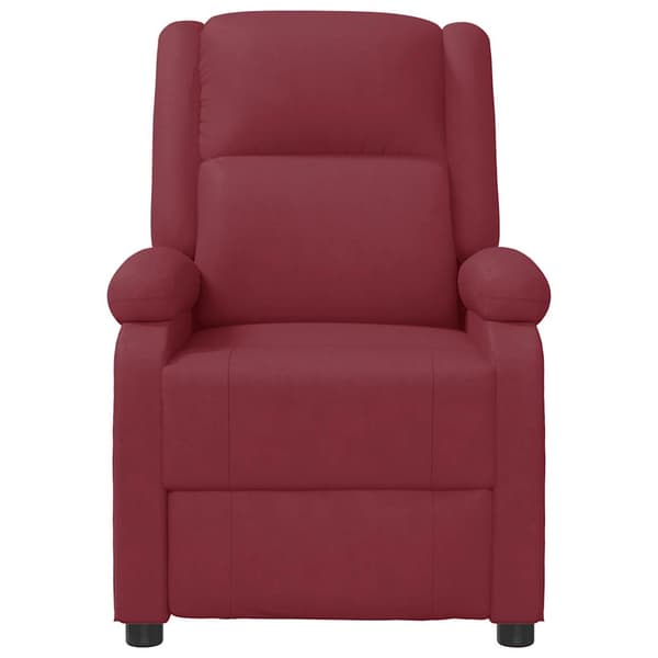 Massagefåtölj vinröd konstläder