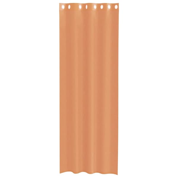 Voile gardiner med genomföringar 2 st terrakotta