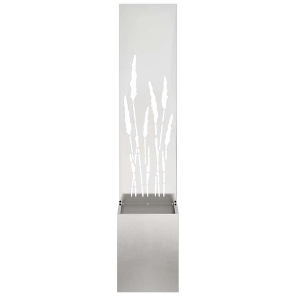 Trädgårds integritetsskärm Silver 32 x 150 cm Rostfritt stål