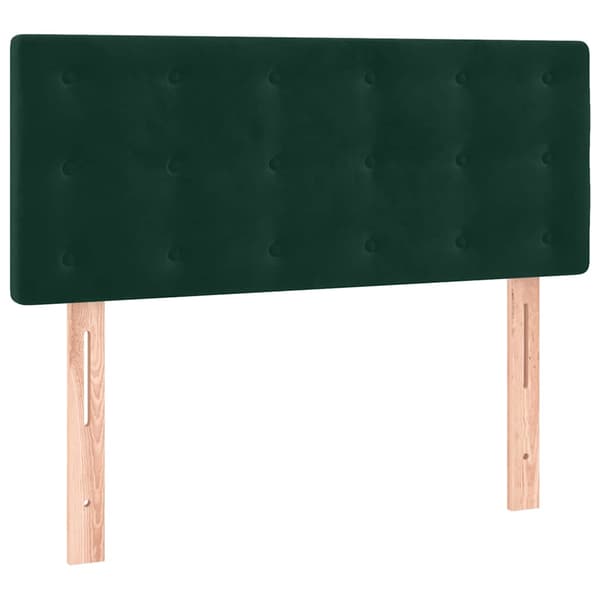 Ramsäng med madrass mörkgrön 100x200 cm sammet