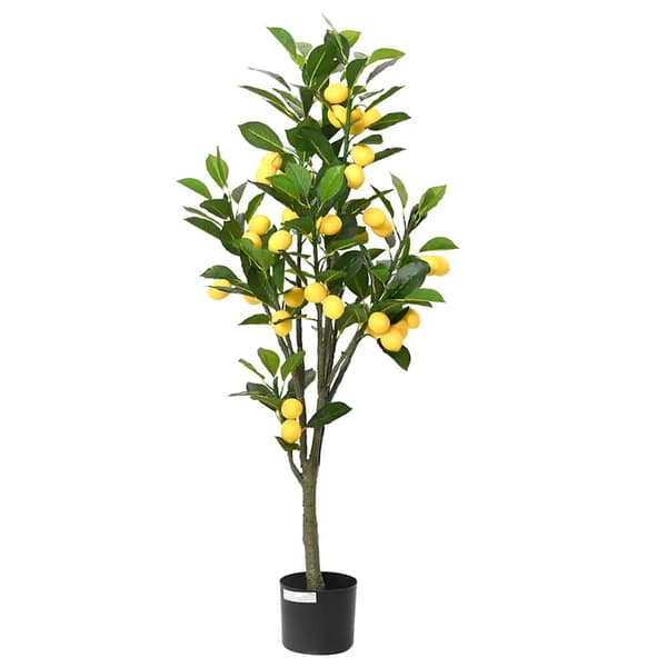 Konstgjort citronträd 136 blad 120 cm grönt