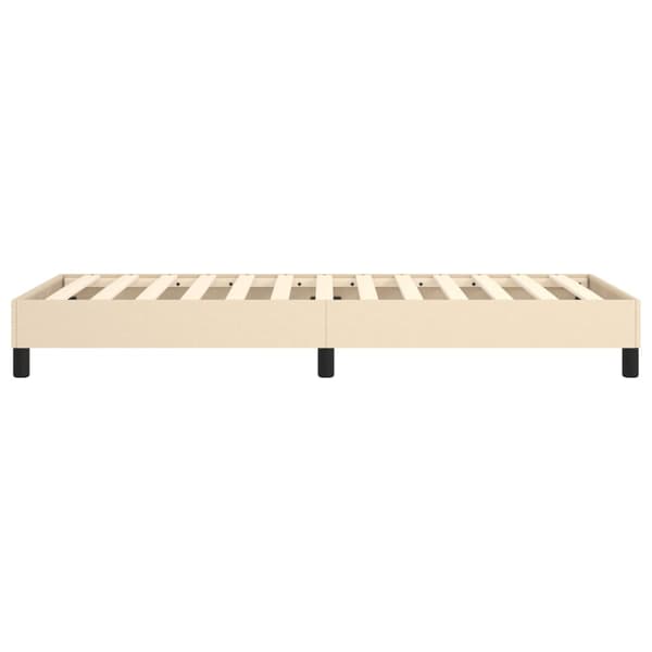 Boxspring-sängram gräddvit 90x190 cm tyg