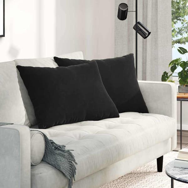Sofakuddar 2 st Svart 70 x 50 cm Kordread tyg