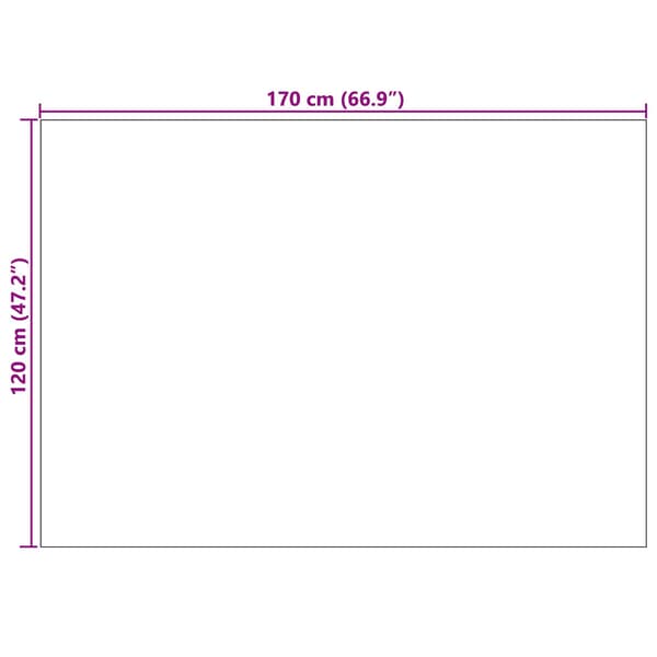 Områdesmattor Rektangulär FARO Kräm 170 x 120 cm Polyester