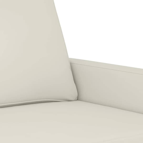 Soffa 2-sits gräddvit 140 cm sammet