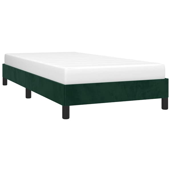 Sängram utan madrass mörkgrön 90x190 cm sammet