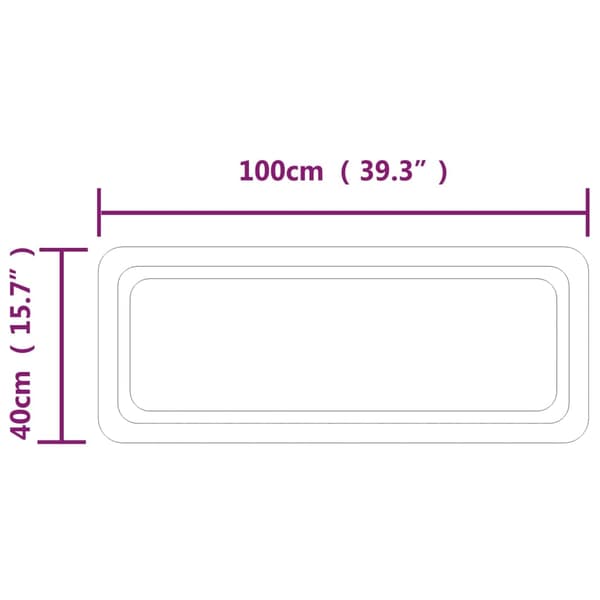 Badrumsspegel LED 40x100 cm