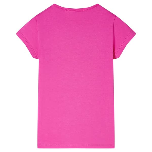 T-shirt för barn mörk rosa 104