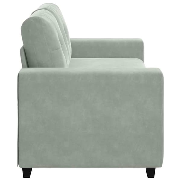 Loveseat soffa ljusgrå 180x77x82 cm sammet
