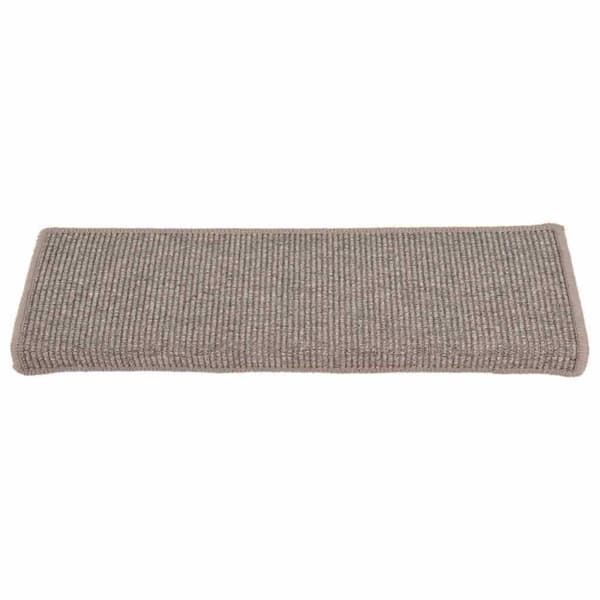 Trappmattor 15 st 65x21x4 cm mörkbeige rektangulär kant