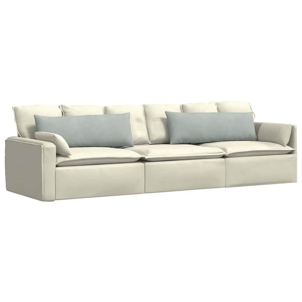 Sofakuddar 2 pcs Ljusgrå 120 x 40 cm Kordread tyg