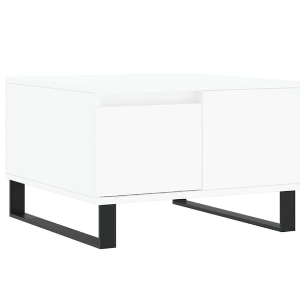 Soffbord vit 55x55x36,5 cm konstruerat trä