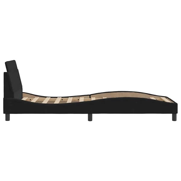 Bed Frame with Headboard "Dover" Black 90x200 cm Velvet