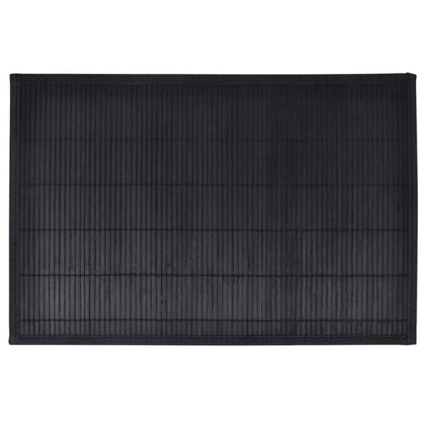 6 Bordstabletter i bambu 30 x 45 cm svart