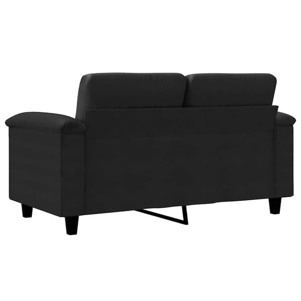 2-sitssoffa Svart 120 cm mikrofibertyg