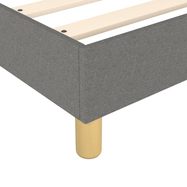 Boxspring-sängram mörkgrå 80x200 cm tyg