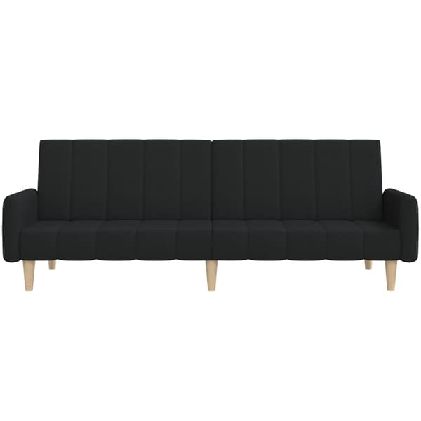 Bäddsoffa 2-sits svart tyg