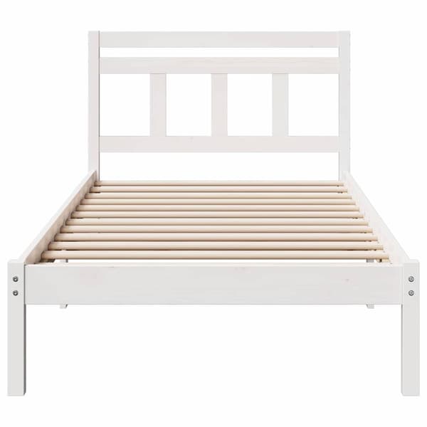 Sängram Vit 100 x 200 cm Massiv furu