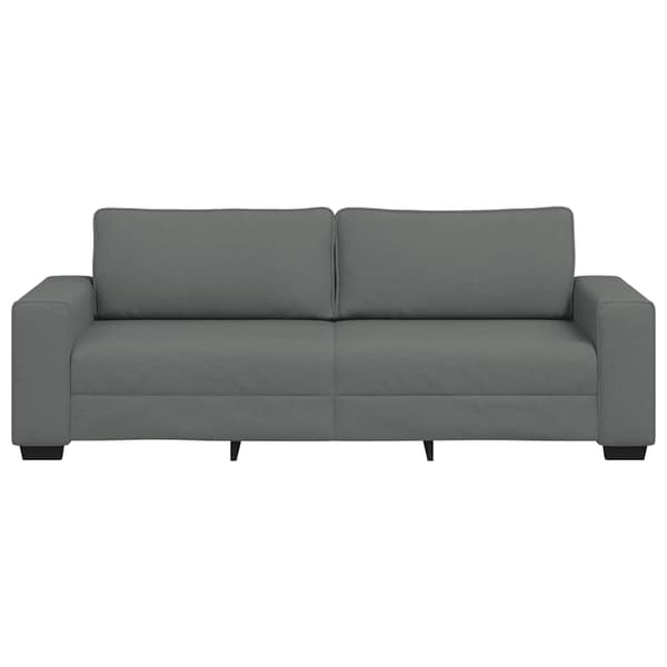 3-sitssoffa mörkgrå 220x77x82 cm tyg