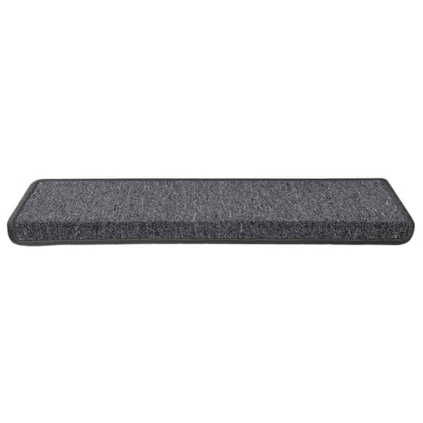 Trappmattor 15 st 65x21x4 cm mörkgrå rektangulär kant