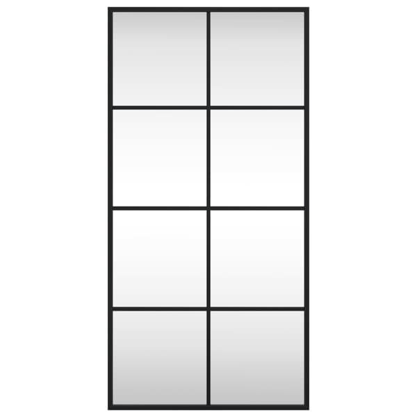 Väggspegel svart 40x80 cm rektangulär järn