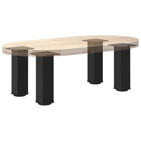 Soffbordsben 4 st svarta 42-44 cm stål