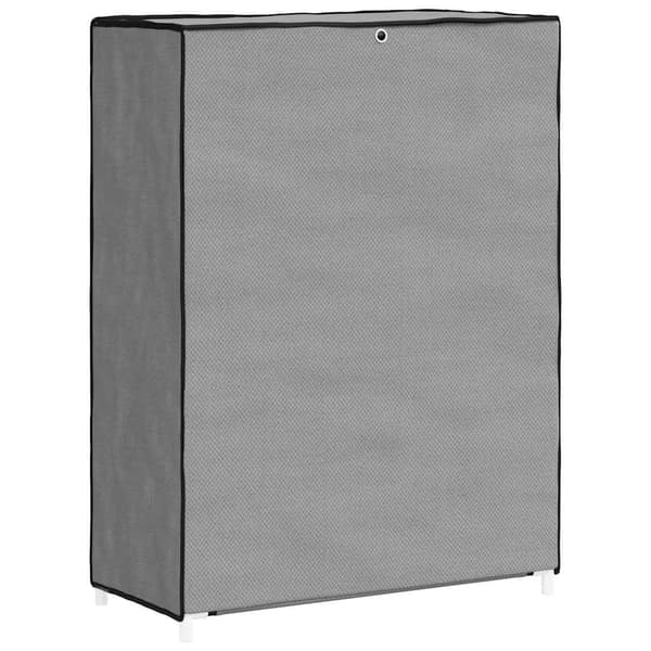 Skoskåp grå 60x28x90 cm tyg