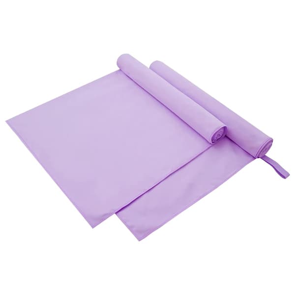 Sporthanddukar 2 pcs Lila 180 x 90 cm Polyester och polyamid