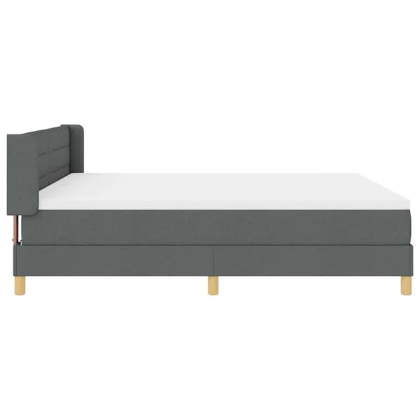 Bäddfjäder med madrass Mörkgrå 200 x 180 cm Polyester