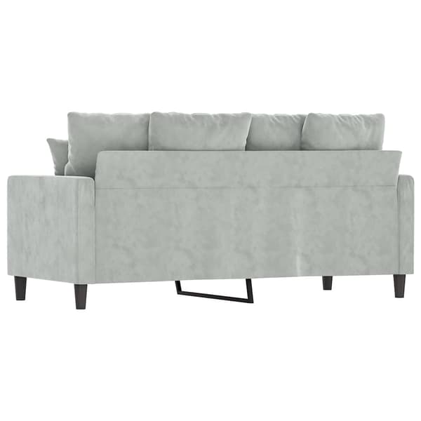 2-sitssoffa ljusgrå 140 cm sammet