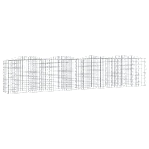 Gabion bågformad 400x50x100 cm galvaniserat järn