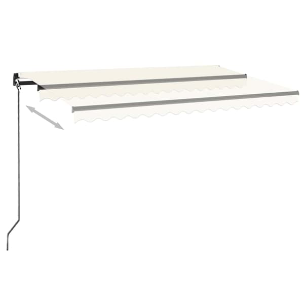 Markis manuellt infällbar 450x300 cm gräddvit