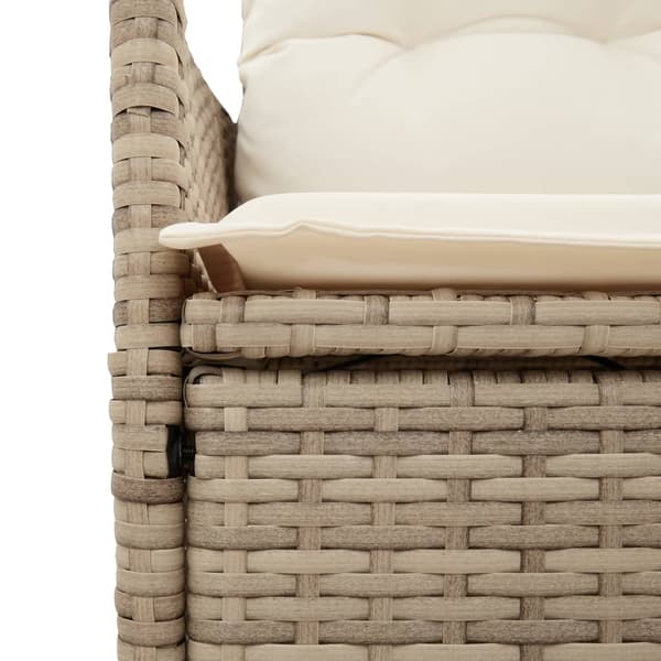 Bistrogrupp med dynor 3 delar beige konstrotting