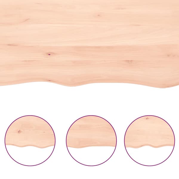 Hyllplan 40x60x(2-4) cm obehandlad massiv ek