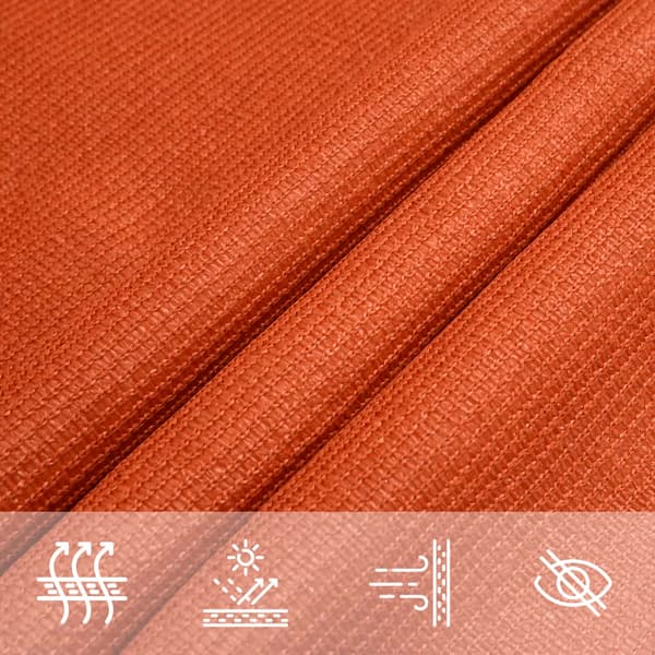 Solsegel 160 g/m² rektangulär orange 3x6 m HDPE