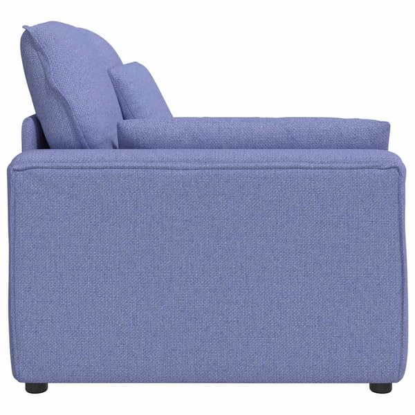 Modulär soffa armstödsändmodul med dynor jeansblå 100 cm