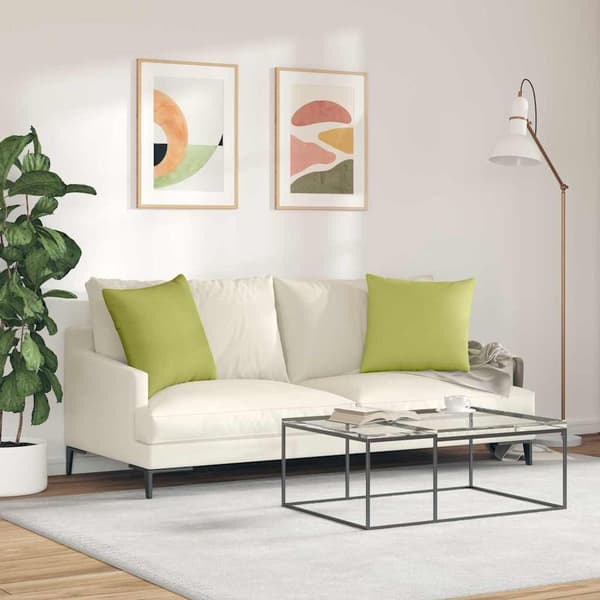 Sofakuddar 2 pcs Ljusgrön 50 x 50 cm tyg